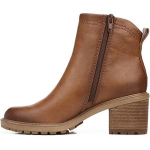 Zodiac Women's Greyson Booties, Cognac Faux leather. Size 8.5. Worn once